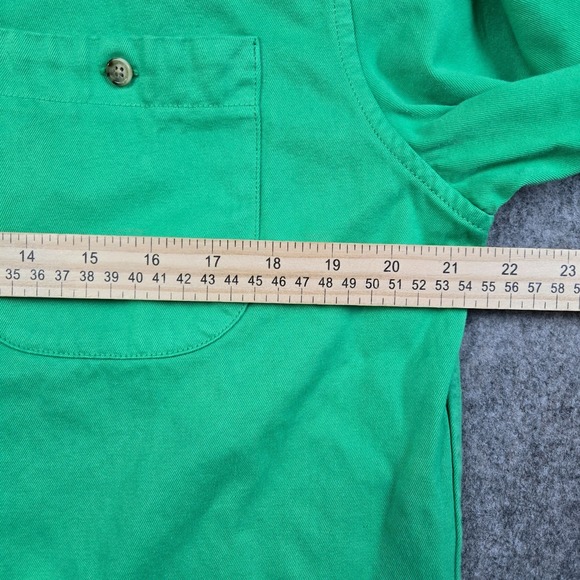 J.Crew Heavyweight Shirt Mens M Garment-Dyed Selvedge Shirt Green Outdoors - Picture 8 of 10